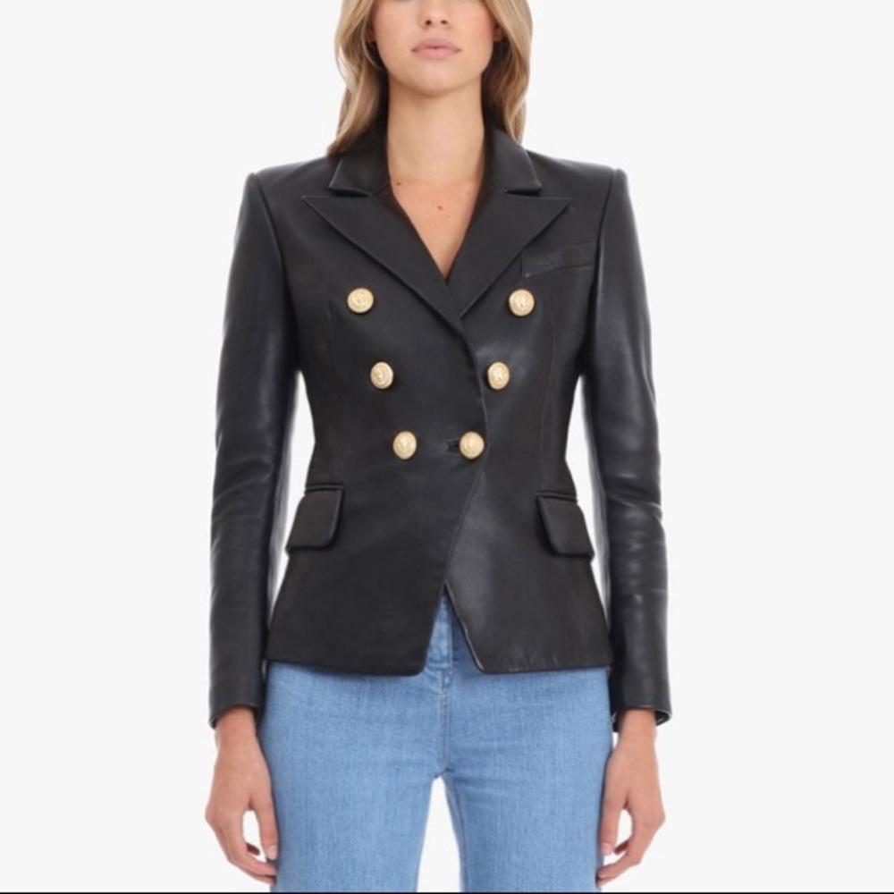 Brand New , with tags Balmain Leather Jacket